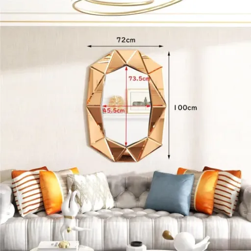 Test Artloge Miroir Décoration Murale Salon 100x72 : un gros miroir qui en jette sans être trop prise de tête