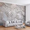 Test Papier Peint 3D Blanc Monstera 400x280 : un gros décor qui change vite une pièce (si on est patient)