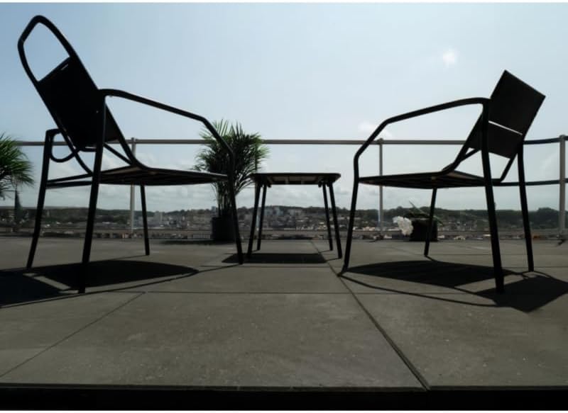 Jardinex Dalle terrasse béton Composite recyclé 50x50x3 cm - 7 kg : Facile à Poser - Gris Anthracite