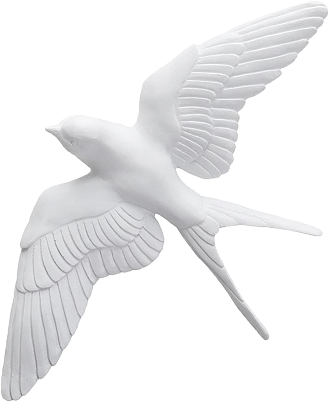 MagiDeal Oiseaux en résine Blanche Décoration Hirondelles Sculptures s suspendues Nordiques Mural, la, Le, À Gauche