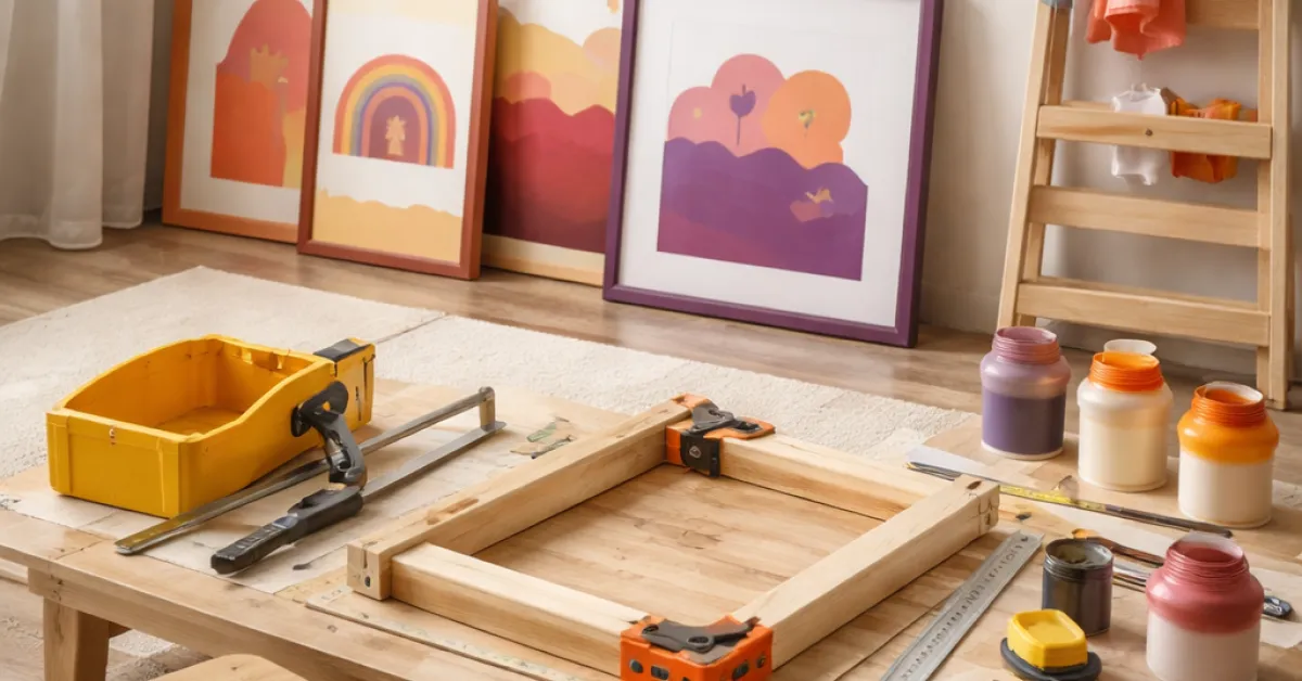 DIY cadre sur-mesure pour chambre d'enfant : une galerie qui grandit avec lui