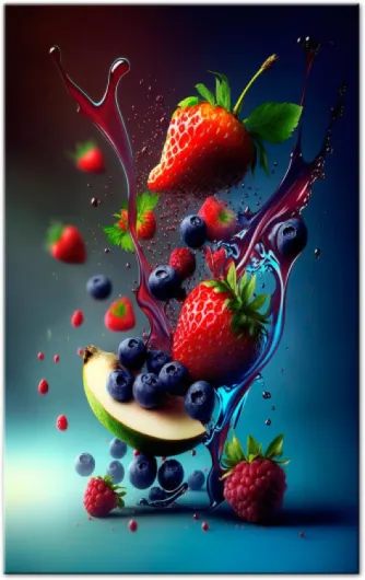 , tableau moderne, cadre mural, impression sur verre acrylique, cadre design léger, tableau déco fraîcheur de fruits, art mural contemporain, décoration intérieure élégante, 80x120 cm 80L x 120l cm