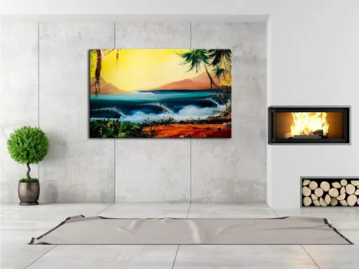 Tableau Artiste Rémi Bertoche reproduction sur Aluminium en série limitée, Tableau Aluminium design, tableau alu-Dibond, décoration murale, photo Dibond, 80x50 cm, Multicouleur 80L x 50l cm