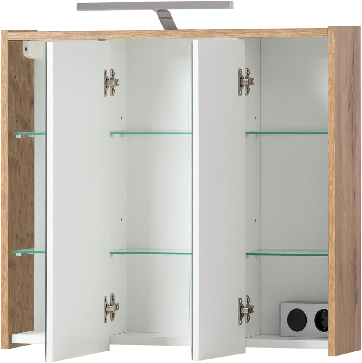 Schildmeyer Carlos Armoire à Miroir, Décor Maison de Campagne en chêne, 65 x 16 x 64 cm Décor Maison de Campagne en Chêne 65 cm