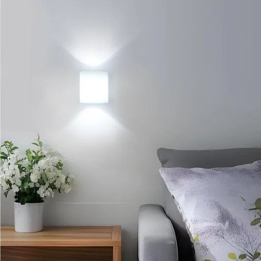 Applique Murale Intérieure Bois, 2 Pièces Moderne Lampe Murale E27 Chambre, Luminaire Murale Abat-jour en Verre pour Chambre, Cuisine, Salon, Couloir (Sans Ampoule) Cylindrique 2