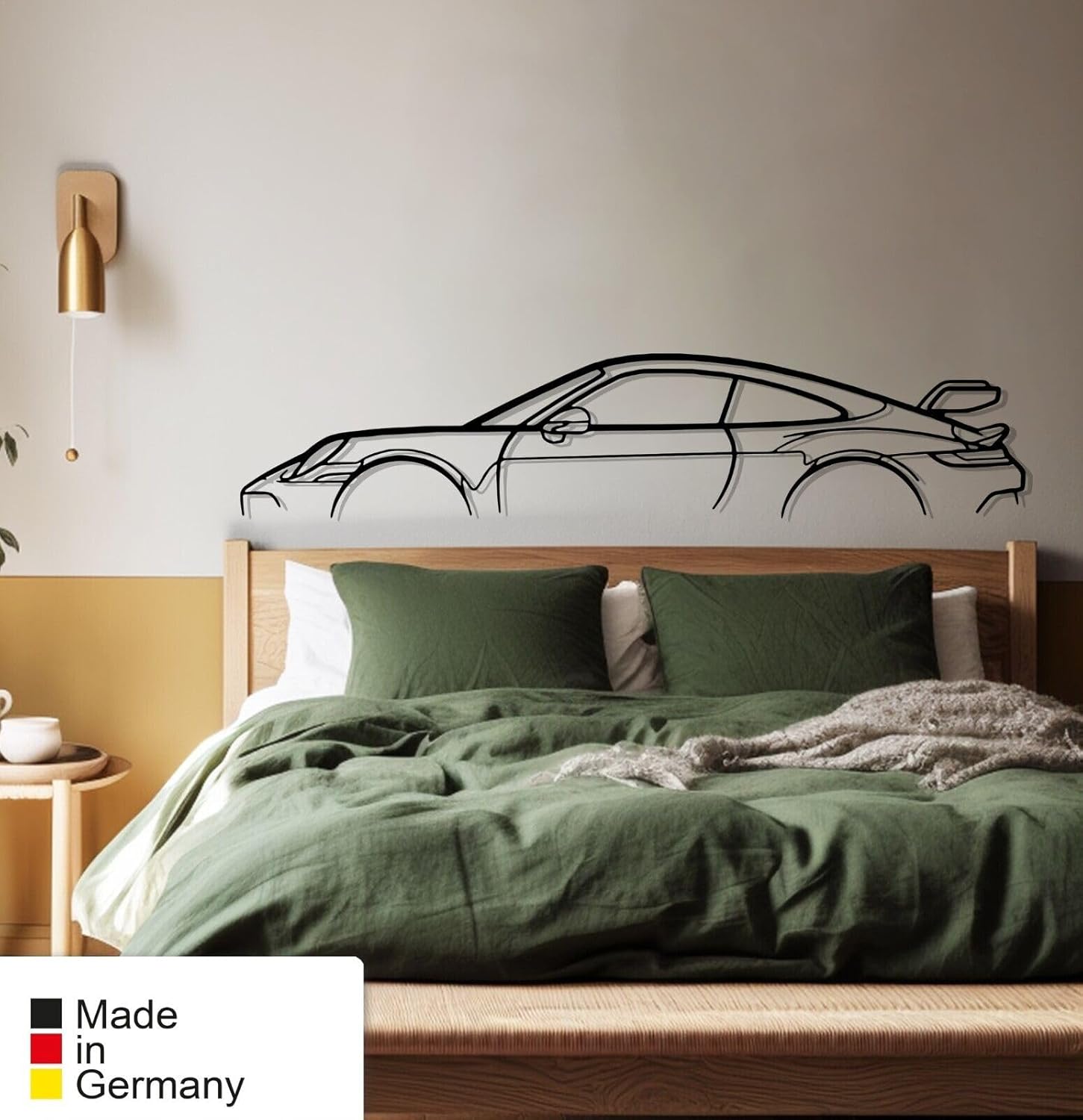 911 GT3 Model 992 Décoration murale en métal, silhouette de voiture, art mural en métal (taille : 137 cm (54 pouces)) 137 cm (54")