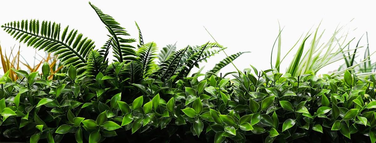 Lot de 5 Murs Artificiels modèle Jungle - Panneaux Décoratifs Végétaux - Décoration Murale Intérieure/Extérieure - Facile à Installer - Idéal Salon, Bureau, Terrasse