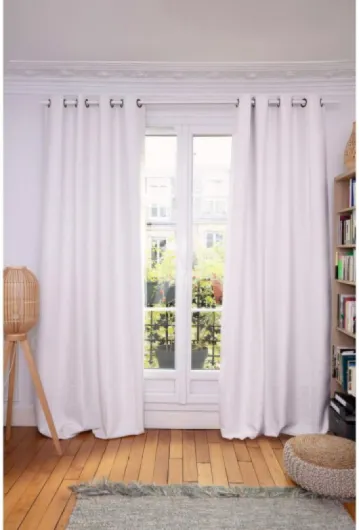 DecibelControl™ Rideau Anti-Bruit 3en1 - Isolation Phonique - Thermique Hiver+Été - 100% Occultant - Technologie Brevetée - Fabrication UE - Oeillets - Beige MC636 - 130L x 250H cm Beige 130L X 250H cm (1 Panneaux)
