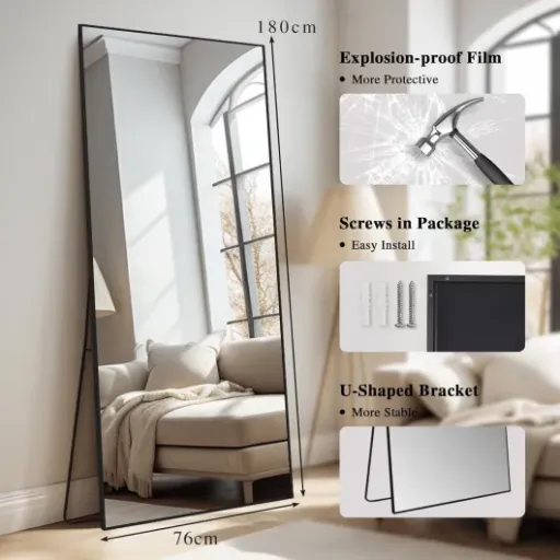 Test LunaMirror 180 x 76 cm : le grand miroir qui fait le job sans chichi