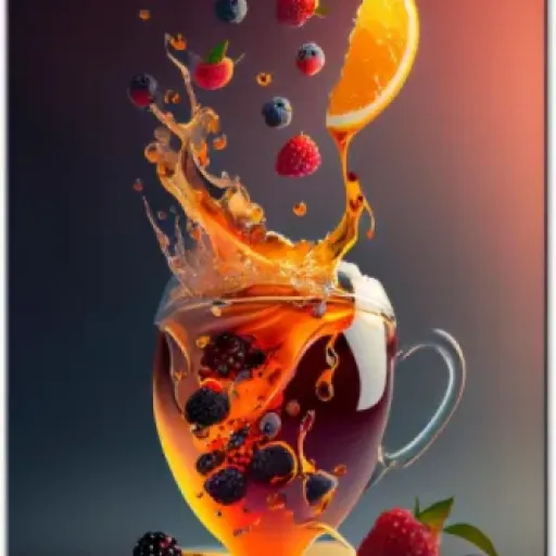 Test DECLINA Tableau cuisine Thé fruité : un grand visuel coloré qui fait le job dans une cuisine moderne
