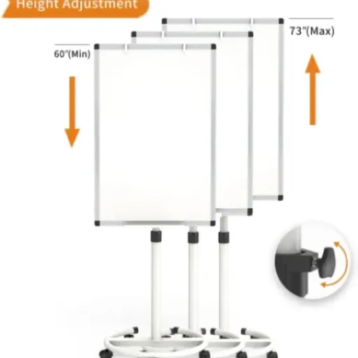 Test VIZ-PRO Tableau Blanc Magnétique Mobile 90x60 : le tableau sur roulettes qui fait le job au bureau
