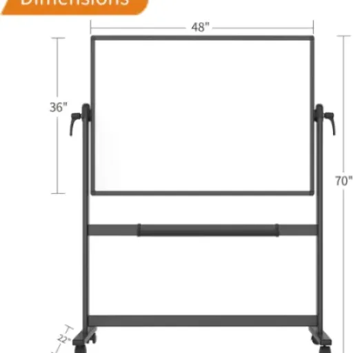 Test VIZ-PRO Tableau blanc mobile 120x90 : le tableau sur roulettes qui fait le job (si vous tombez sur un bon exemplaire)