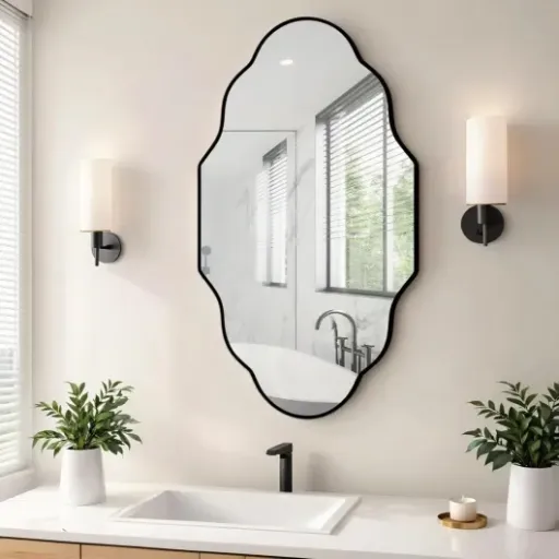 Test Clevich Miroir asymétrique 66 x 116 cm : un grand miroir design qui change vraiment un mur
