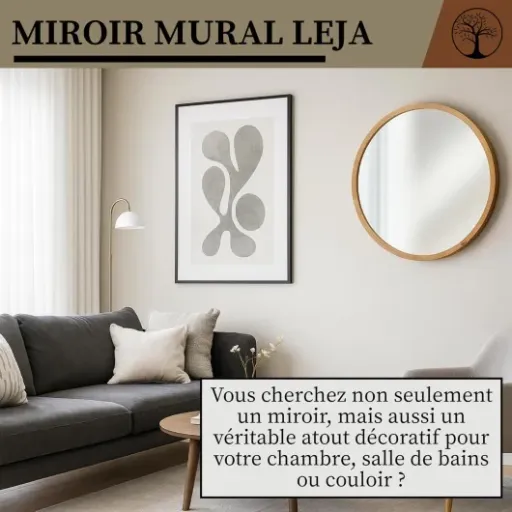 Test LEJA STOLARNIA PIKA 70 cm : le miroir en vrai chêne qui fait sérieux sans trop en faire