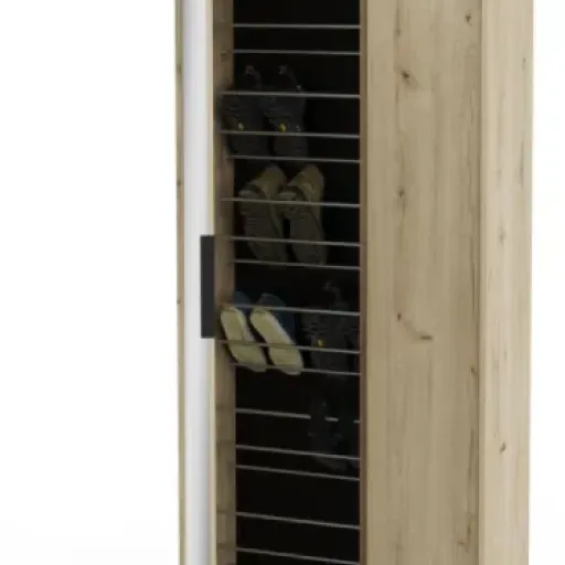 Test Demeyere Meuble à Chaussure EBONNY : beaucoup de rangement dans peu de place, avec un vrai grand miroir