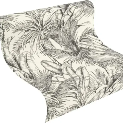 Test Rasch Selection 478013 : un papier peint jungle noir et blanc qui fait le job sans prise de tête