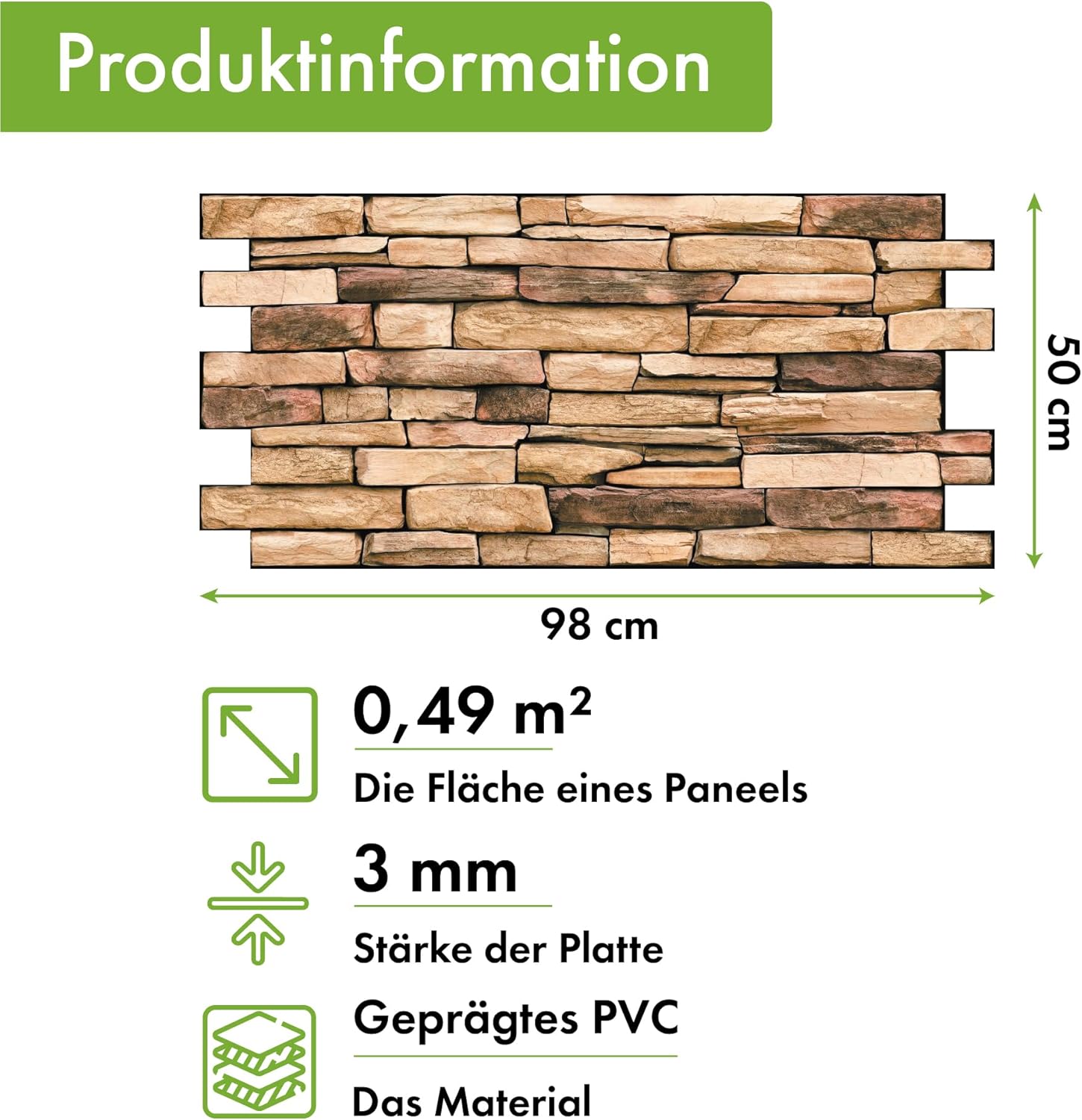 Grace Baltic - Panneaux muraux 3D pour décoration murale intérieure, non adhésifs, fins et élastiques, en PVC (10, Ardoise Naturelle.) 10 Ardoise Naturelle.