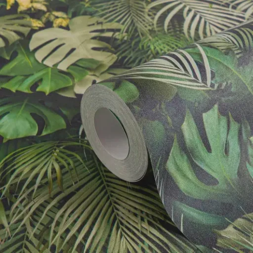 Test A.S Création papier peint jungle vert 372802 : un motif qui en jette sans être galère à poser