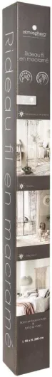 Atmosphera - Rideau Fil Macramé Ivoire 90x200 cm 90L X 200H cm (1 Panneaux) Beige