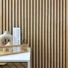 Test WALLCOVER Papier peint bois chêne marron : le faux tasseau qui fait bien illusion
