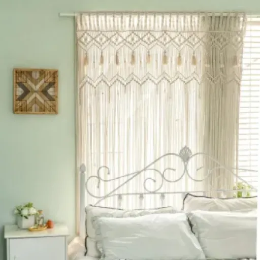 Test Mkono rideau macramé 130x180 : la déco bohème qui sert plus de tenture que de vrai rideau