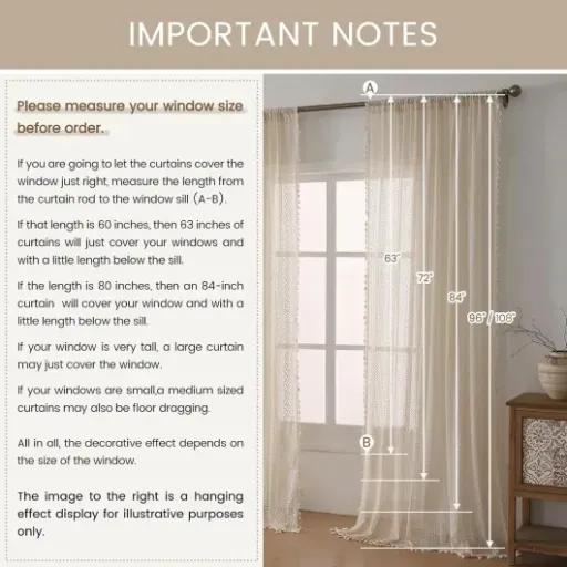 Test WAZZIO Rideaux macramé 150x160 : le voile bohème qui laisse bien passer la lumière