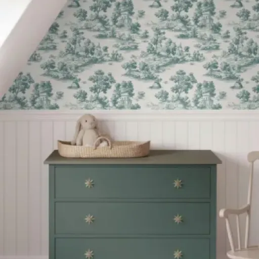 Test Sanders & Sanders toile de jouy verte : le papier peint qui change vite l’ambiance sans être parfait