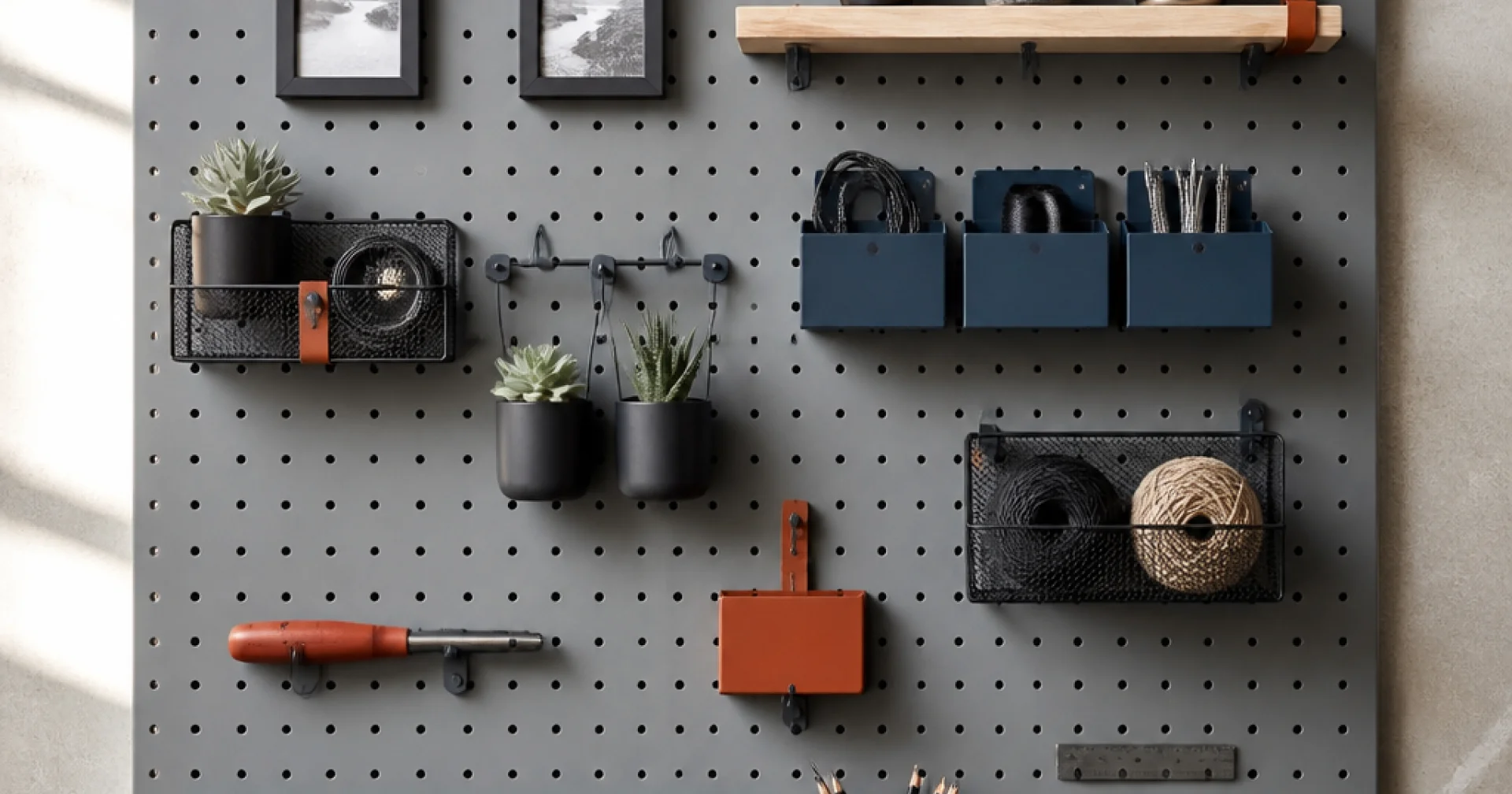Le pegboard mural fait maison : organiser, exposer et décorer un mur en un seul panneau